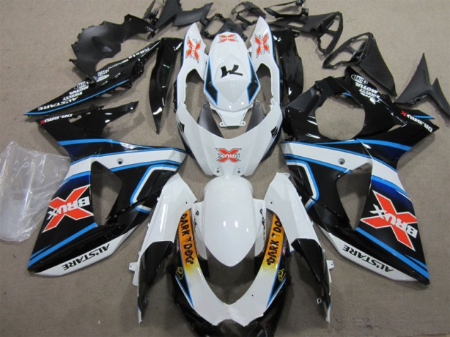 2009-2016 White Blue Brux Dark Dog Suzuki GSXR1000 Motorbike Fairing Kits 2009-2016 White Blue Brux Dark Dog Suzuki GSXR1000 Motorbike Fairing Kits