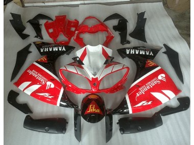 2012-2014 Red White and Black Graphic Yamaha YZF R1 Motorbike Fairing
