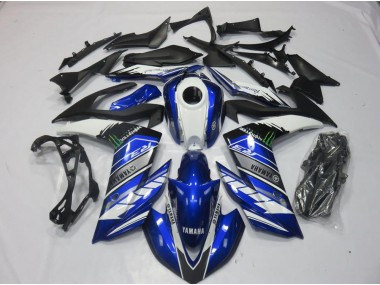 2015-2022 Monster Blue Yamaha YZF R3 Motorcycle Fairings
