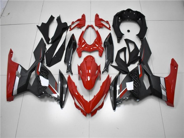 2018-2023 Red Black Kawasaki EX400 Motorcycle Fairing Kit 2018-2023 Red Black Kawasaki EX400 Motorcycle Fairing Kit