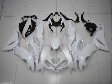 2019-2023 White Kawasaki ZX6R Motorcycle Replacement Fairings